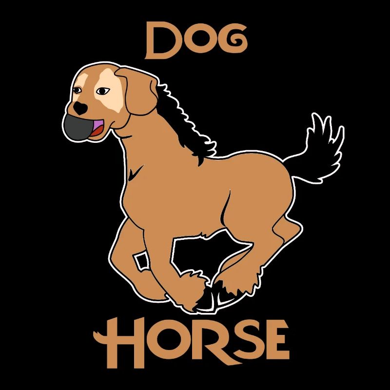 Idée de cadeau drôle drôle de dessin animé chien cheval