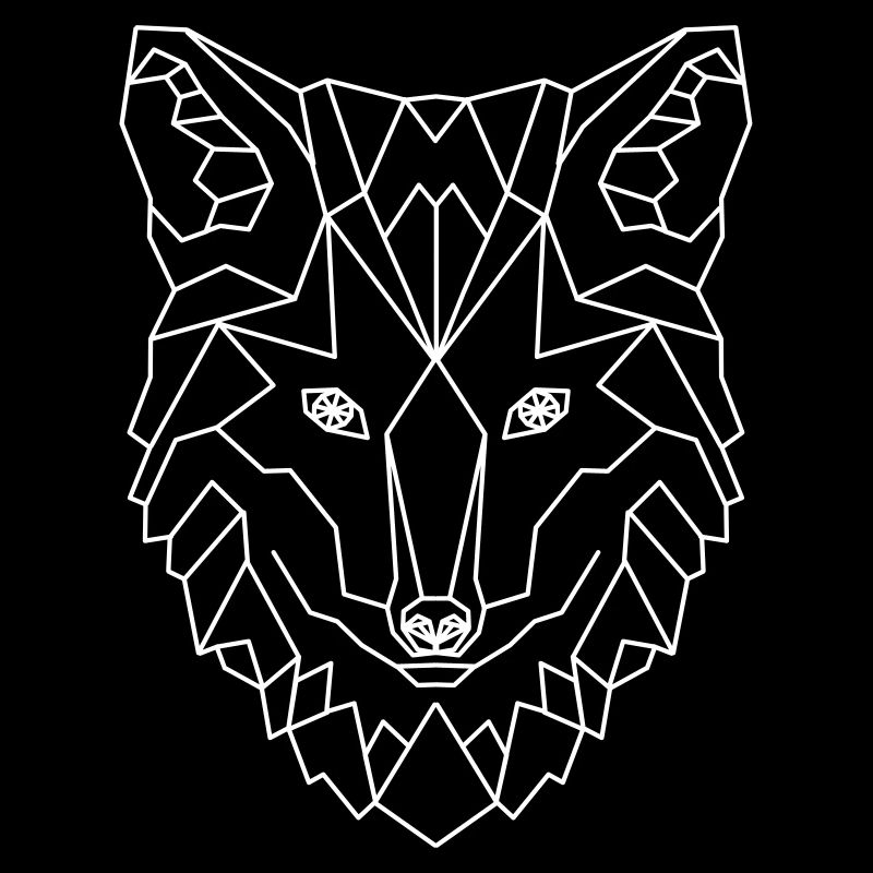 Fox Wolf Dog Geometric