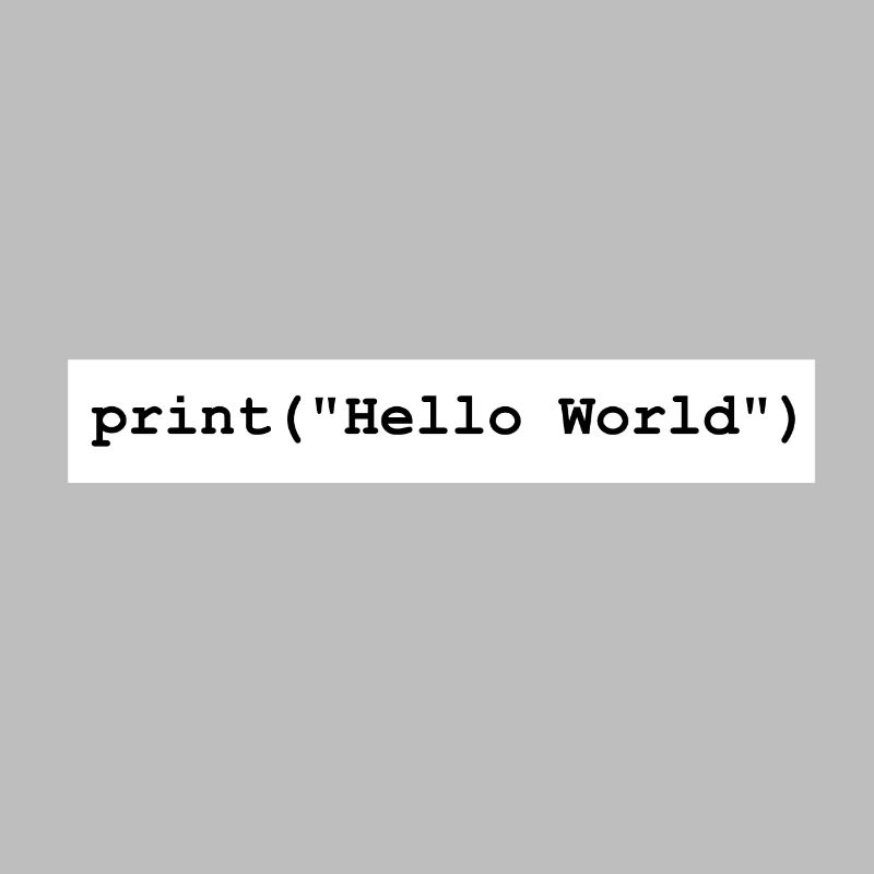 Hello World Python Entwickler Programm Geschenk