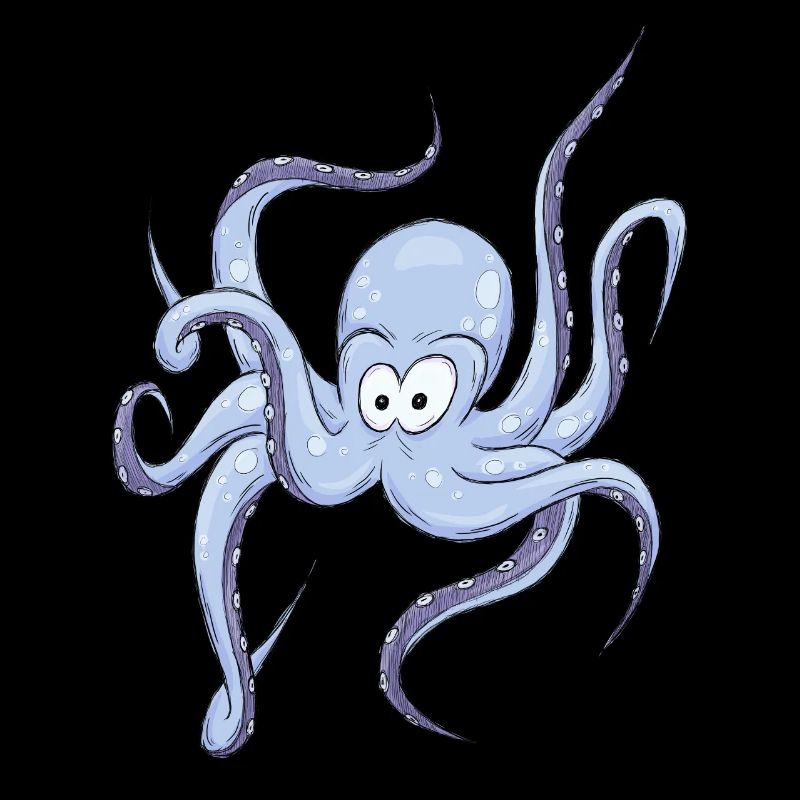 Funny cartoon octopus octopus ocean sea gift