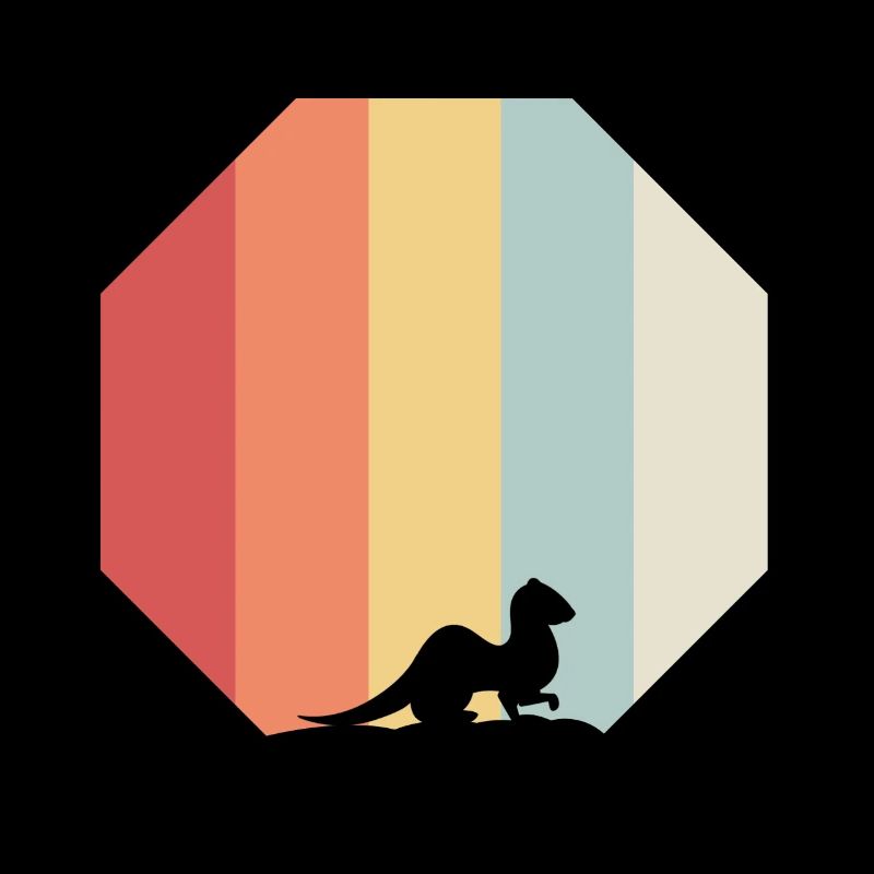Ferret retro vintage