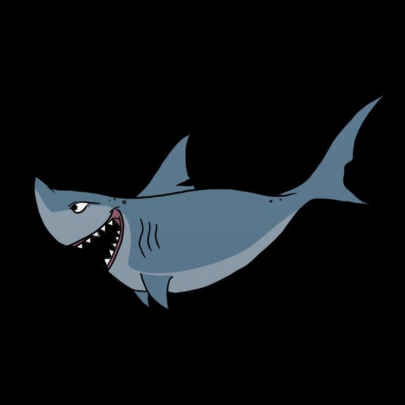 Shark shark ocean comic cartoon