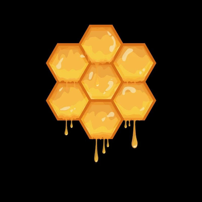 Honey honeycomb bees