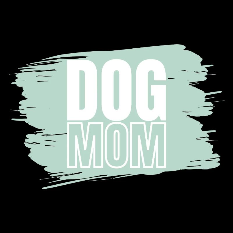 Chien Mum vert blanc
