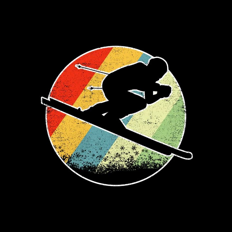 Skifahrer Ski Abfahrt Skifahren Geschenk