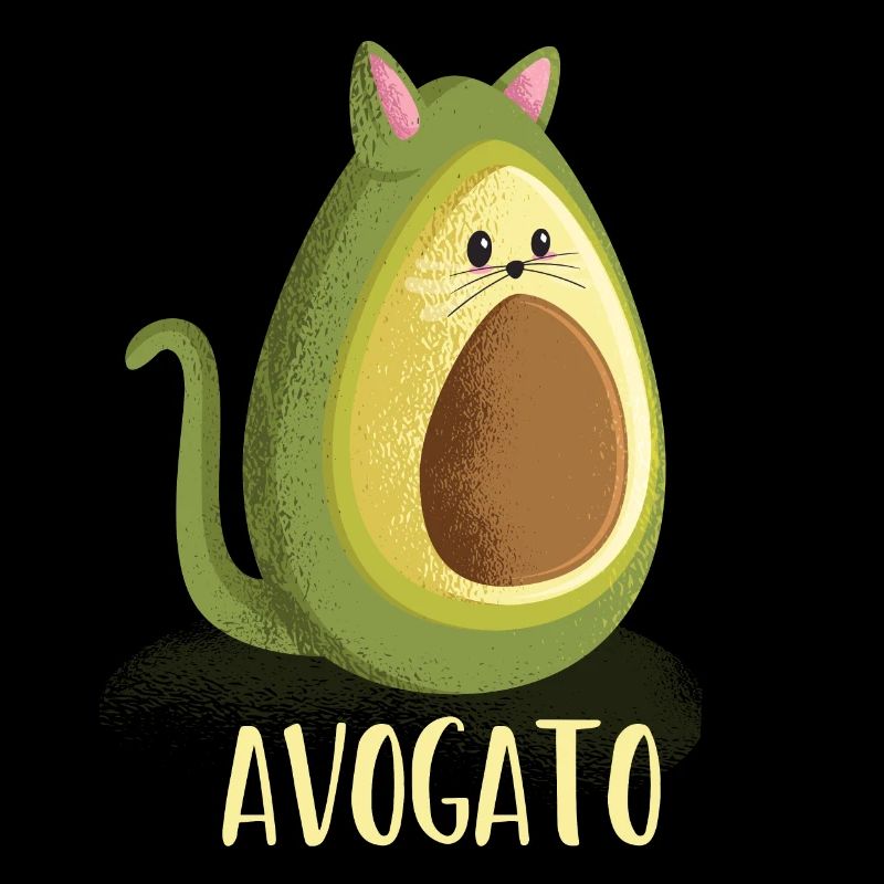 Cool funny vegan vegetarian Avocado cat present