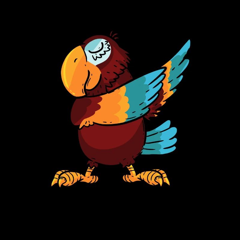 Dabbing Macaw Parrot Dab Dance Bird Gift