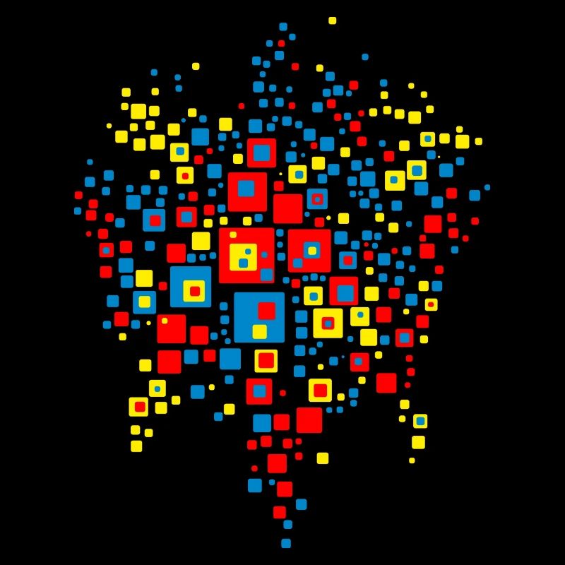 Hundertwasser world map abstract