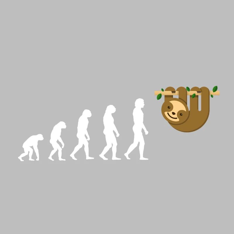 Evolution Sloth Faultier Tier Tierliebe Sweet Love