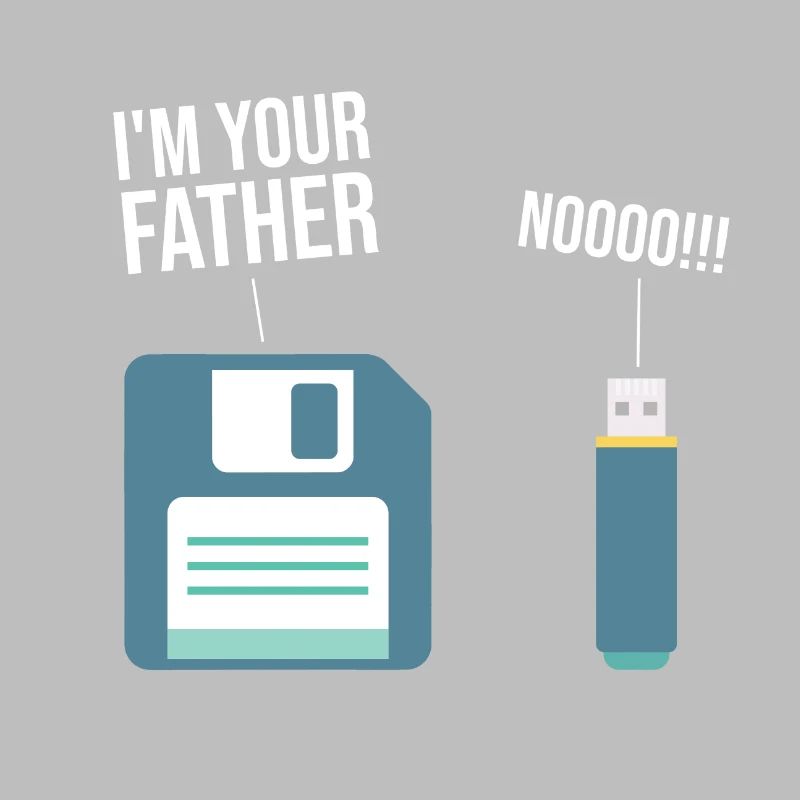 Funny 90's Floppy Disk Computer USB