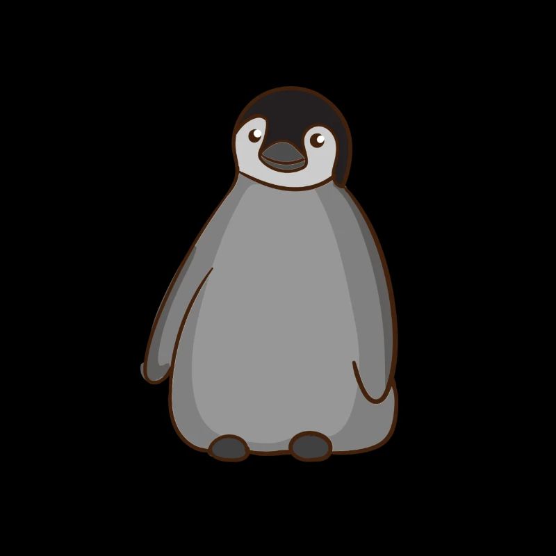 Motif mignon mignon de pingouin gris