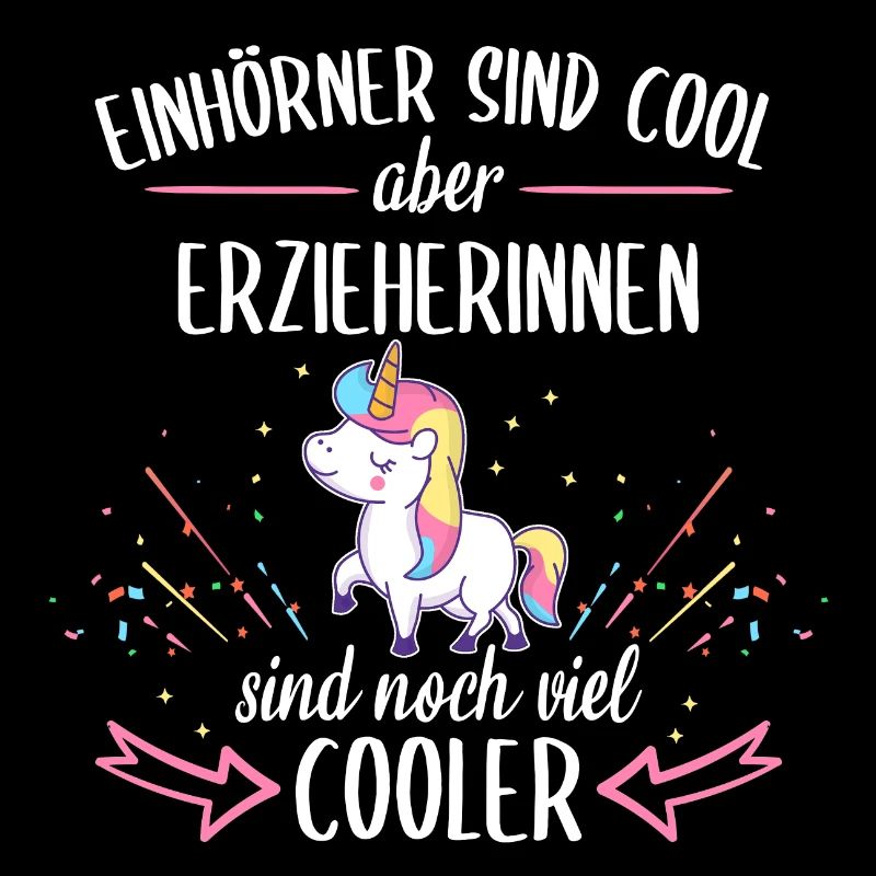 Erzieher Erzieherin Kinder Einhorn Spruch Beruf