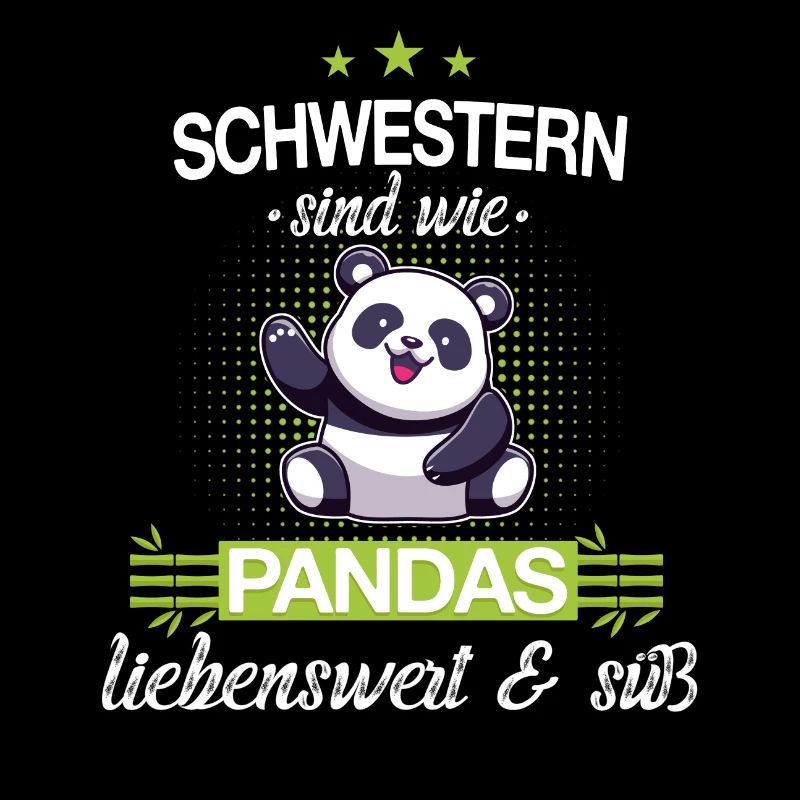 Große Schwester kleine Schwester Panda Spruch