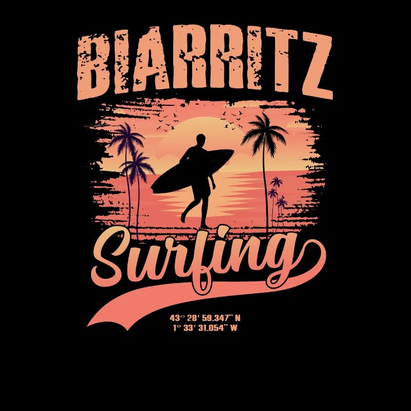 Surfing for Surfers Vintage Biarritz Gift Idea