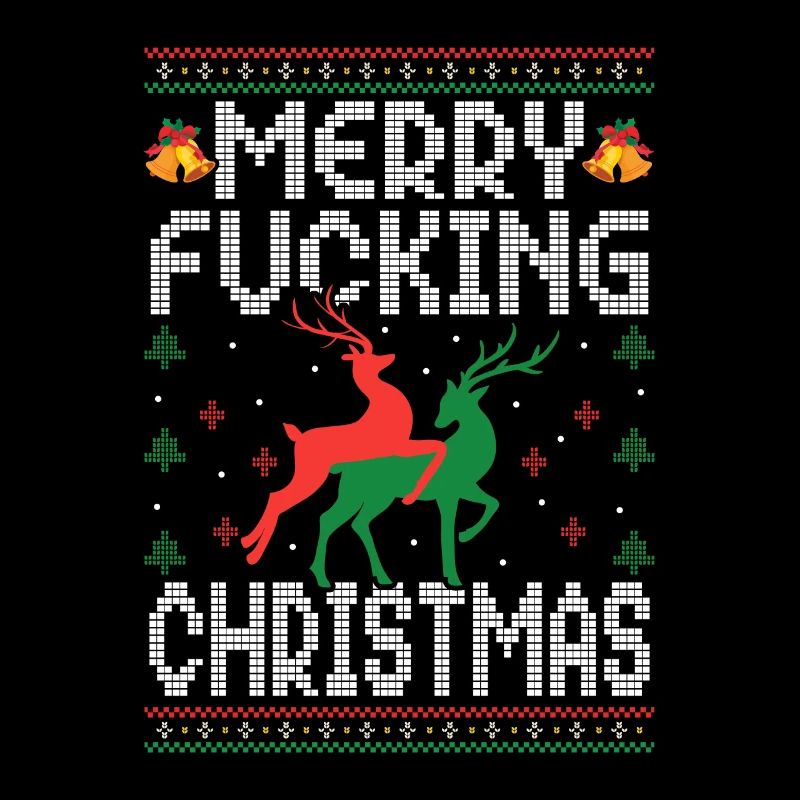 Noël Joyeux Putain de Noël Raindeer Pull moche
