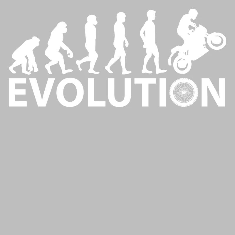 Evolution Monkey to Motorbiker Funny Gift