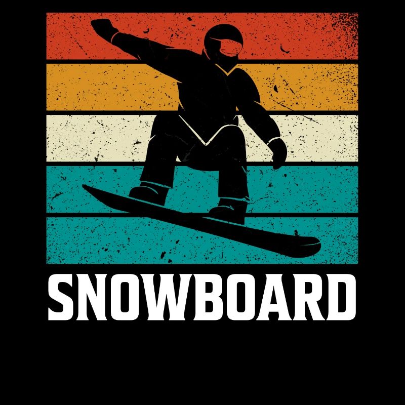 Snowboard retro ski mountain snow skiing
