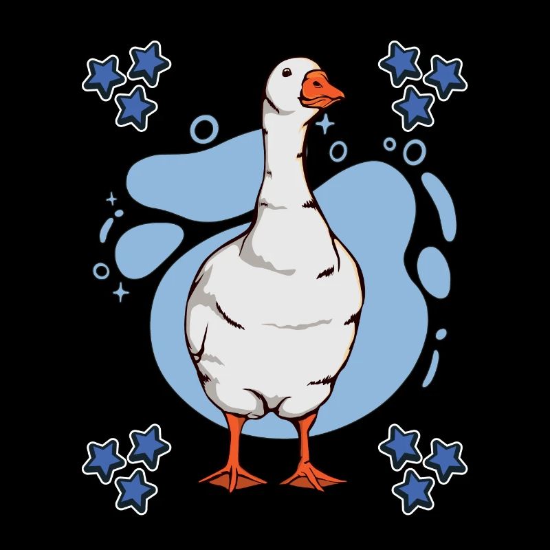 Geese Goose Blue Design