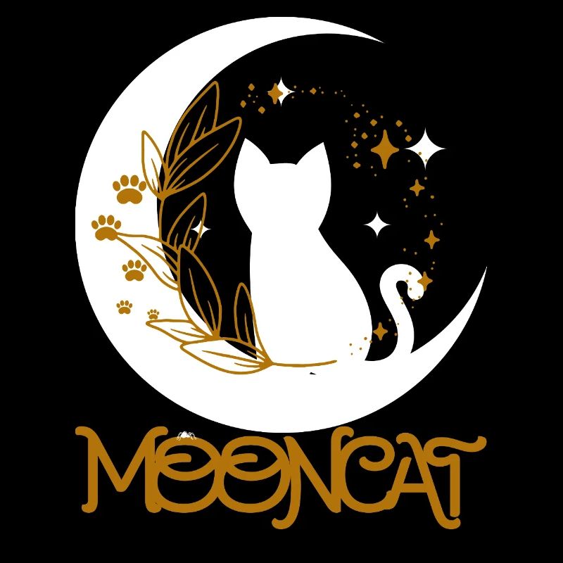 Chat lunaire doré