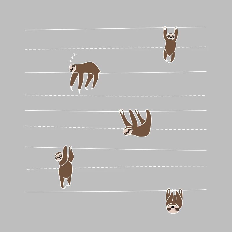 Sloth pattern gift idea for sloth fans