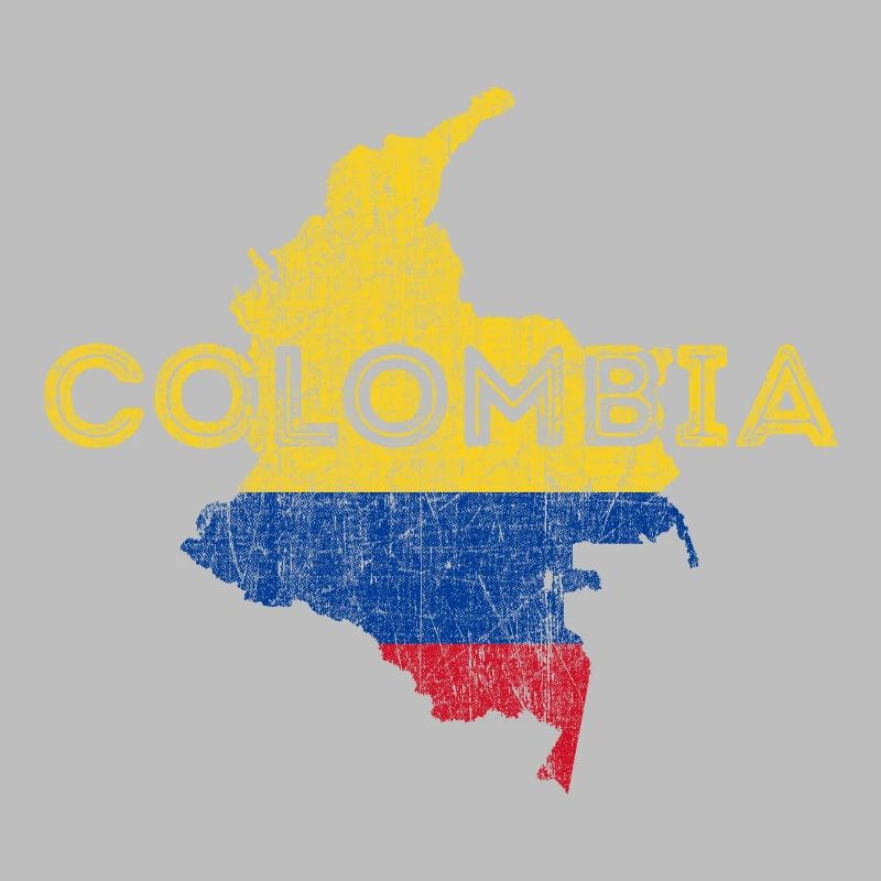 Forme et drapeau de la Colombie
