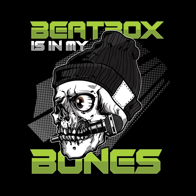 Beatbox In My Bones Skull Skeleton DJ Beatboxer