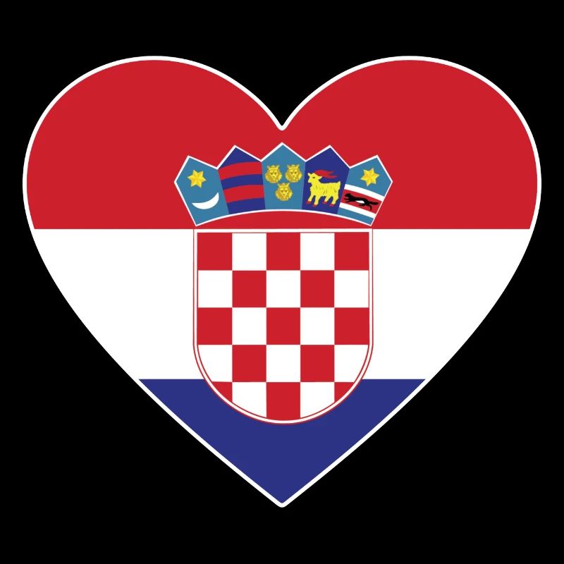 Cœur de drapeau de la Croatie