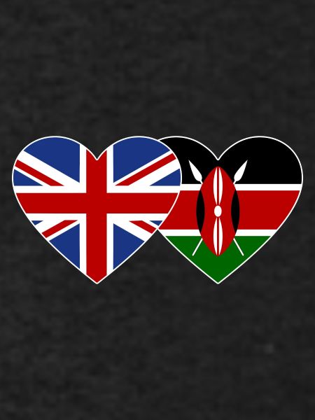 England Kenya Flag Heart