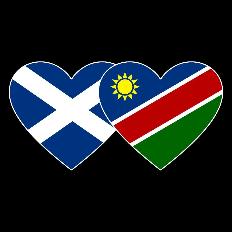 Schottland Namibia Flagge Herz