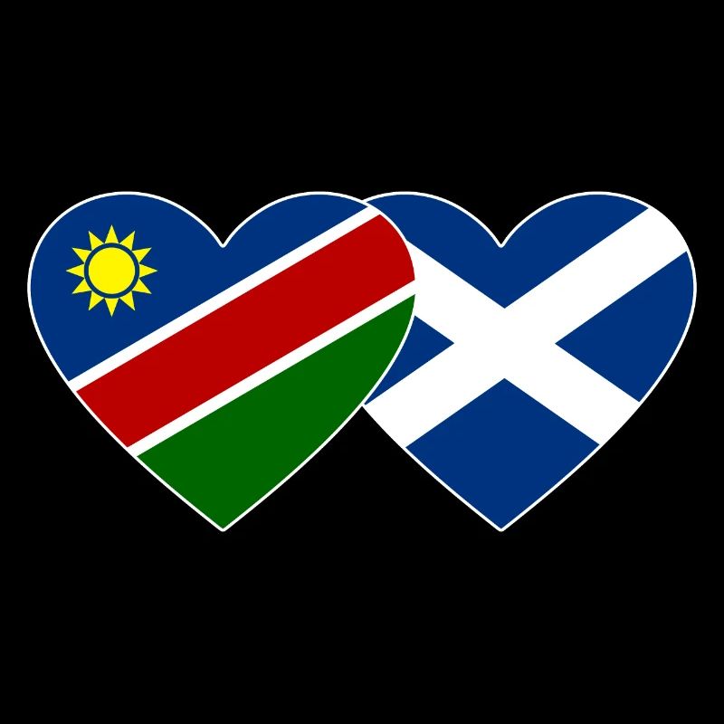 Namibia Schottland Flagge Herz