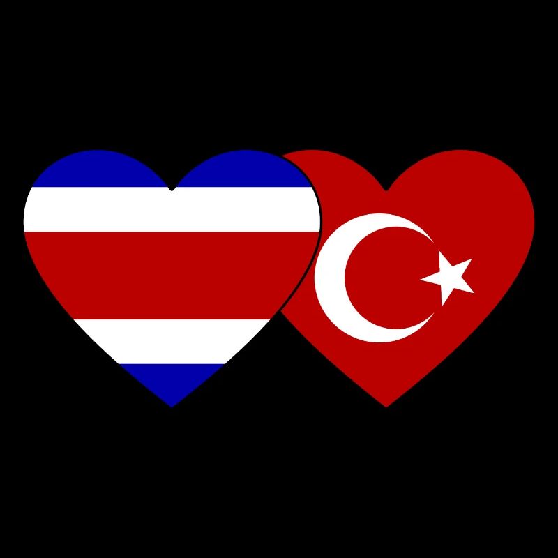 Coeur de drapeau de dinde du Costa Rica