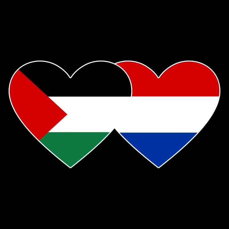 Palestine Hollande drapeau coeur