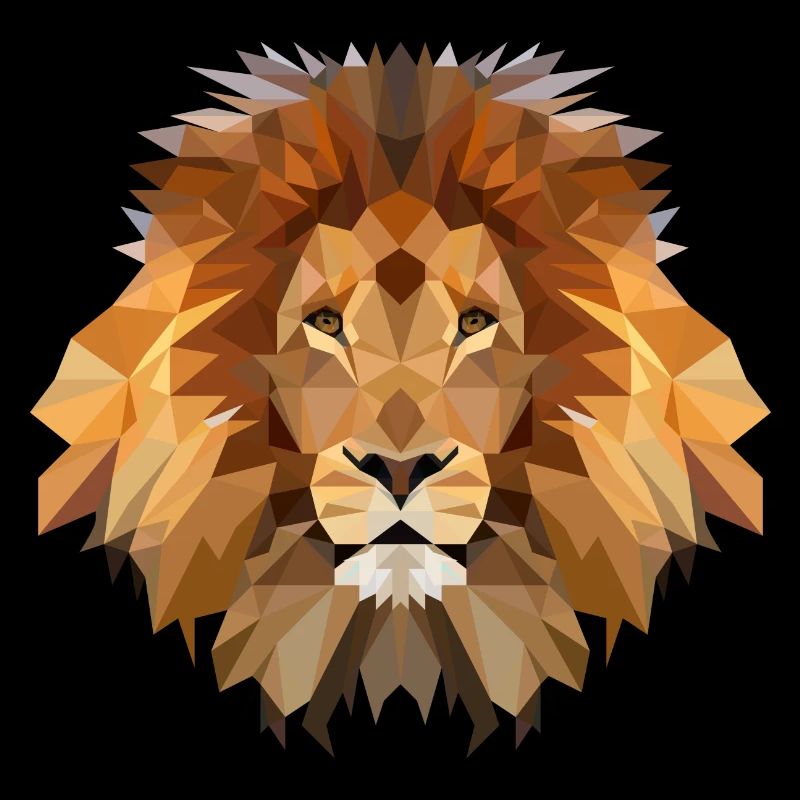 Lion King / Handmade Polygon Artwork Löwe