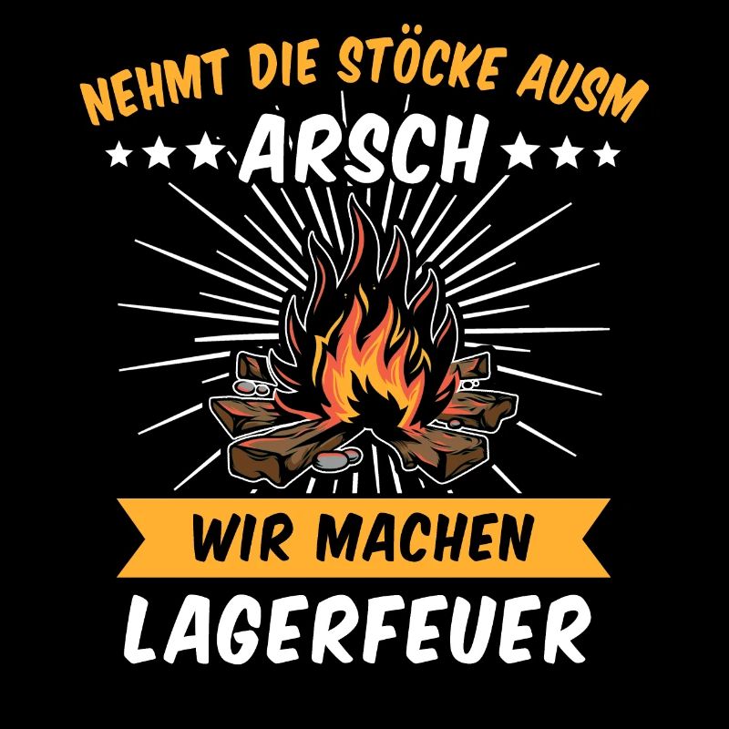 Camping Sprüche Lagerfeuer Stöcke