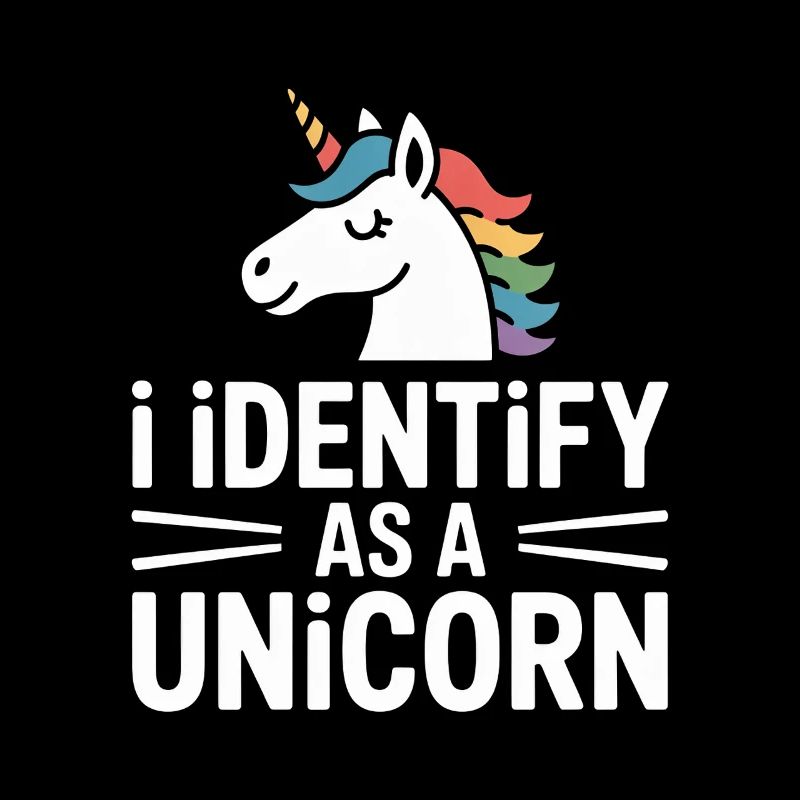 Ich identifiziere mich als Einhorn Design