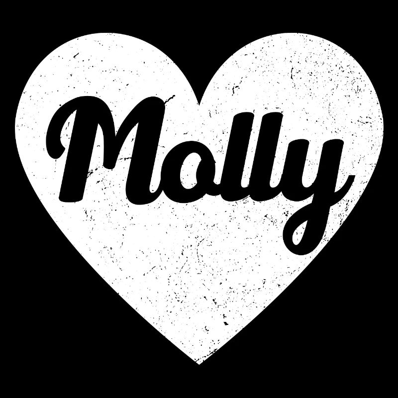 Molly Name Big Heart Love Artwork Gift