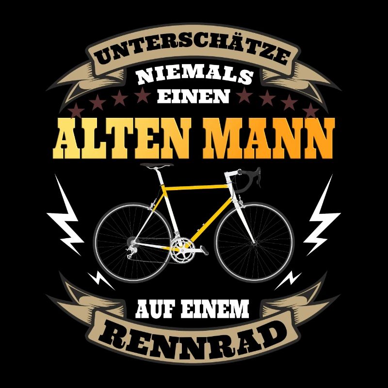 Unterschätze niemals einen Alten Mann mit Rennrad