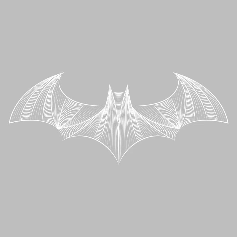 Batman Logo Drawing weiß