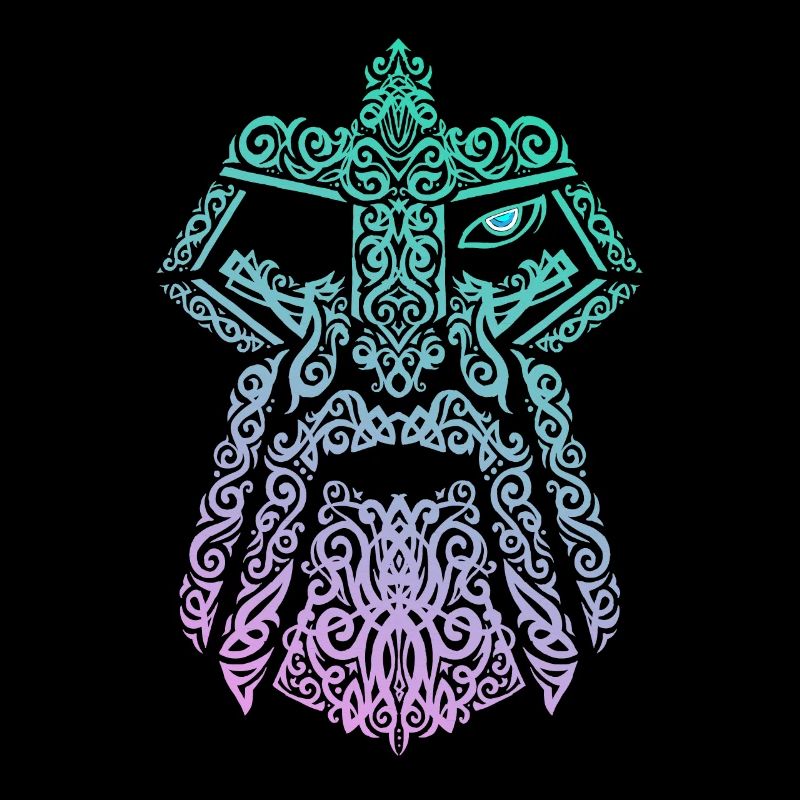 Runic pattern Viking god Odin Walhalla Viking