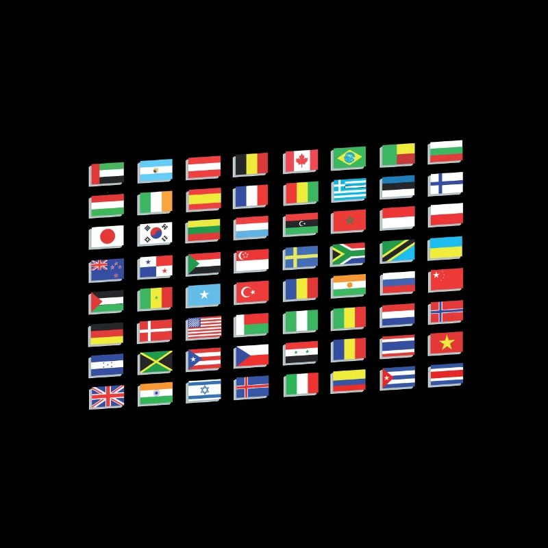 Flaggen der Länder Nationales Erbe Weltgemeinschaf