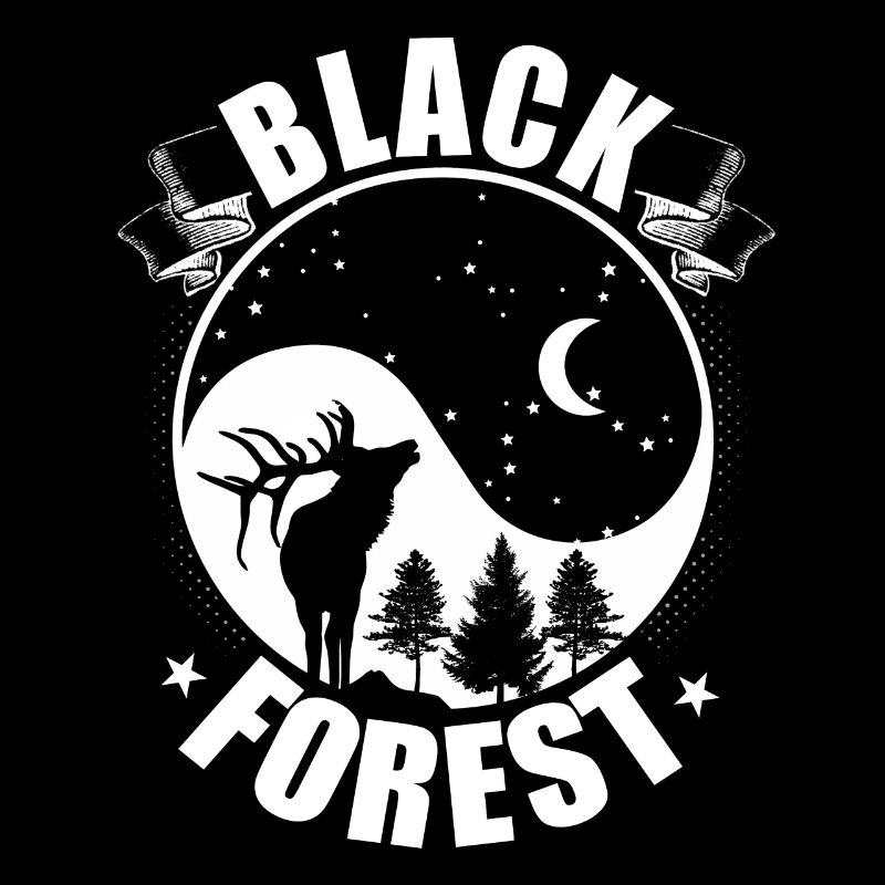 Bois de cerf de la Forêt-Noire Yin Yang