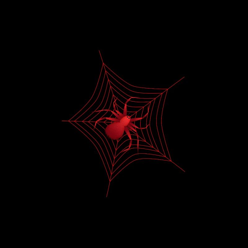 Spider in spider web red spider large spider