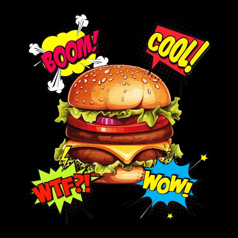 Burger Pop Art Hamburger Cheeseburger Restauration rapide