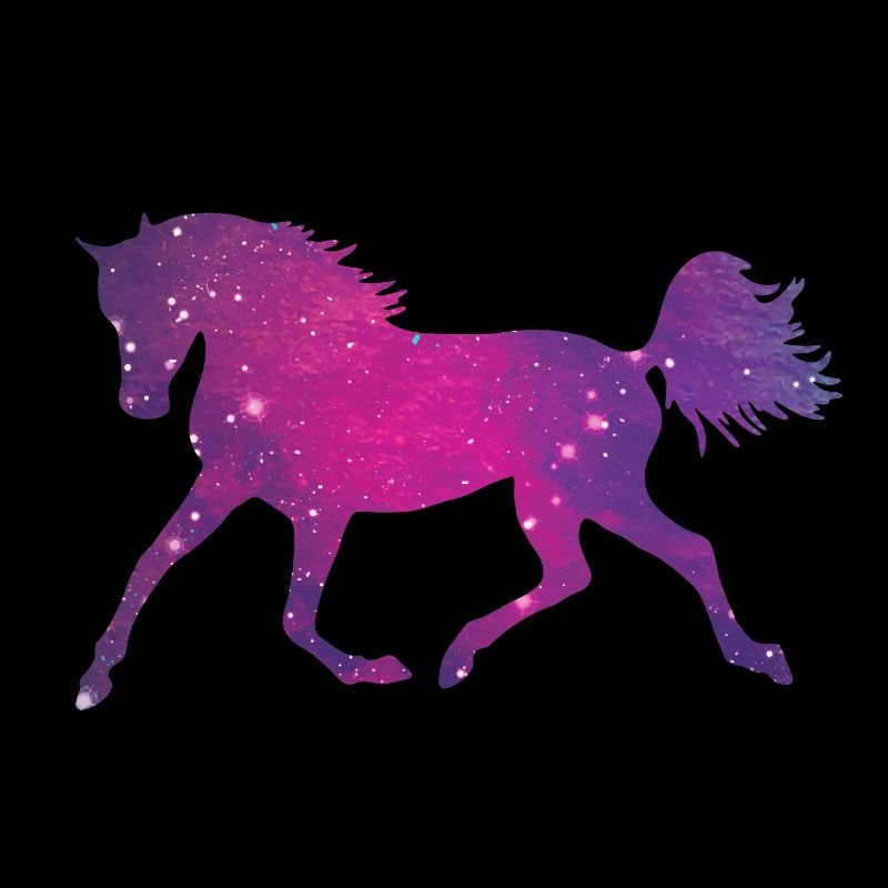 Silhouette de cheval Galaxy Space Universe