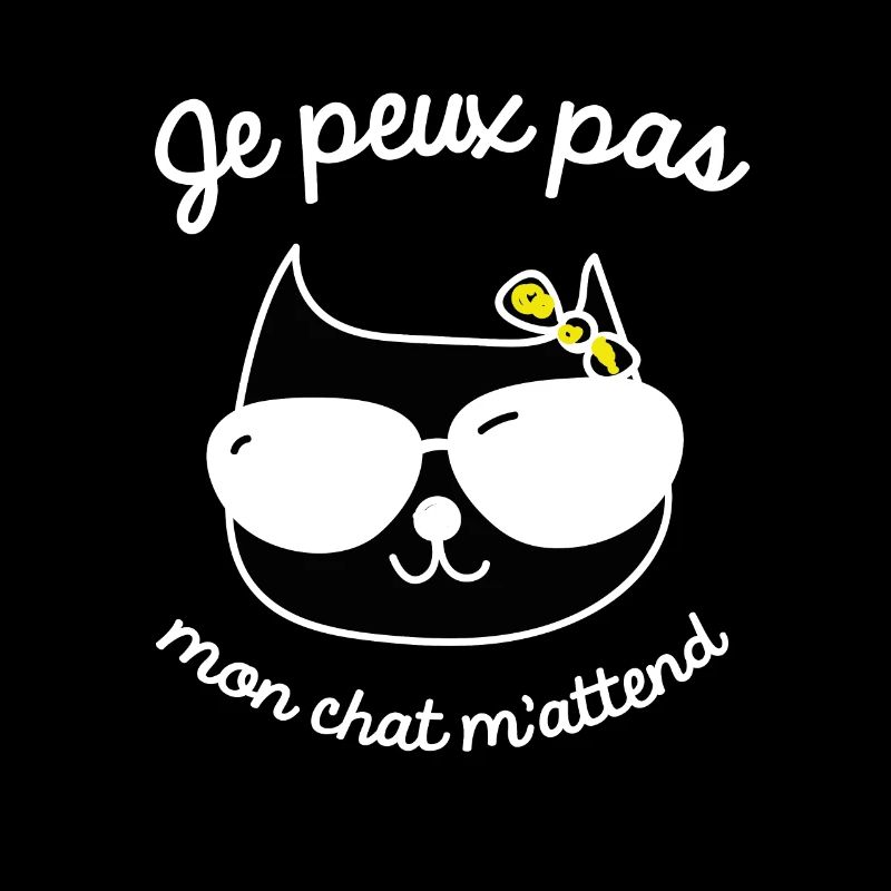 tee shirt avec chat noir