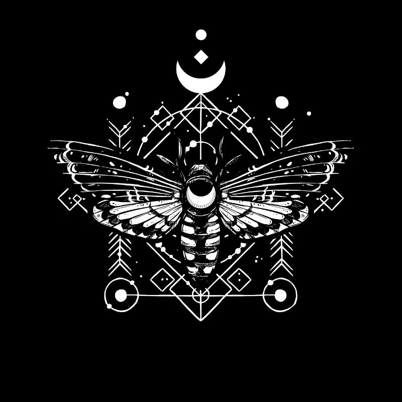 Occulte Moth Sorcellerie Voodoo Noir Cast