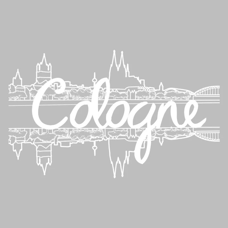 Skyline de Cologne - Blanc