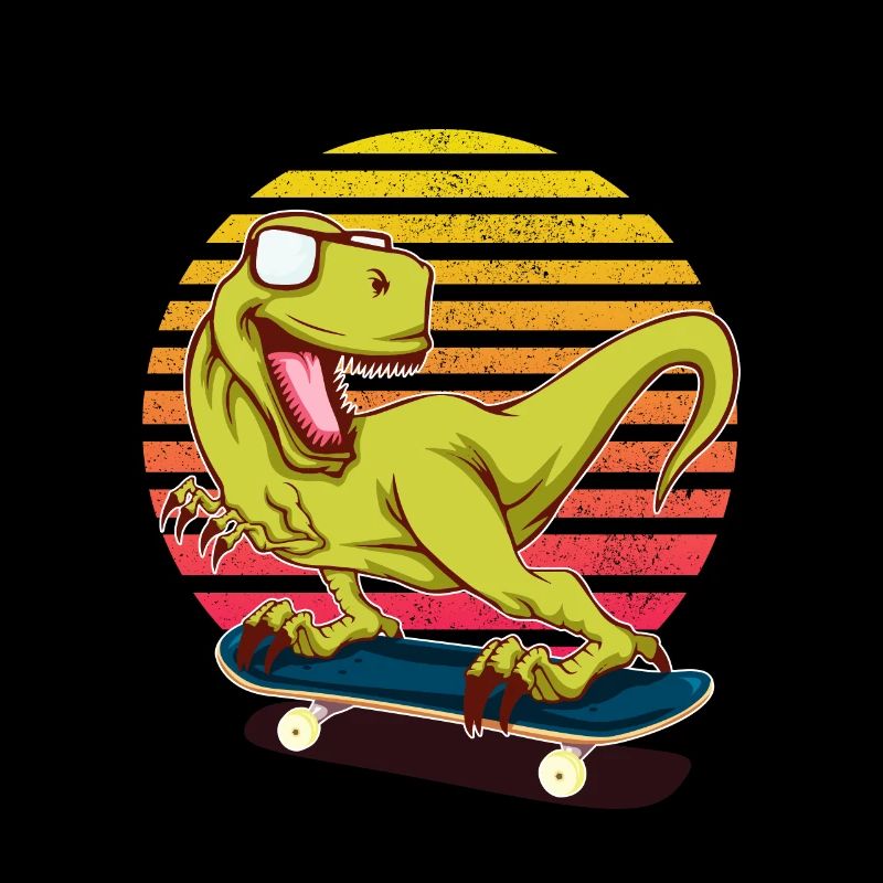 Dinosaurier Skateboard Dino Skater Skating Board