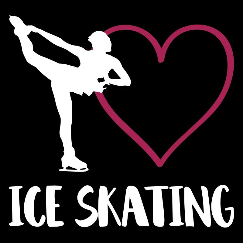 Ich liebe ice skating eiskunstlauf herz