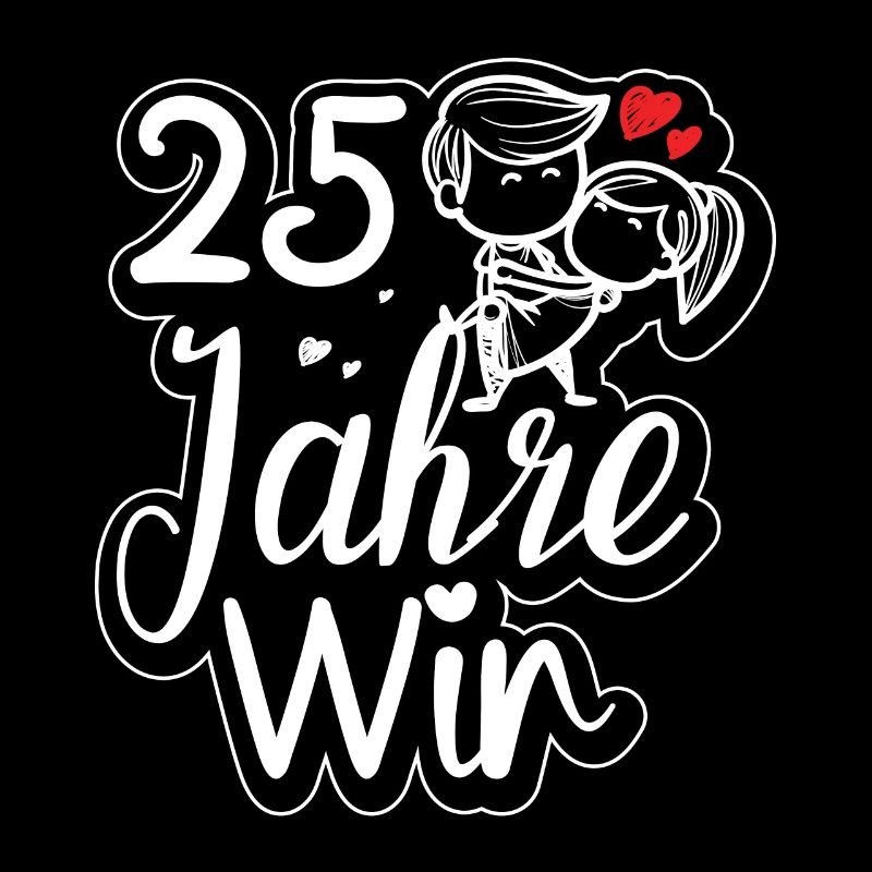 Traumpaar seit 25 Jahren Silberhochzeit Geschenk